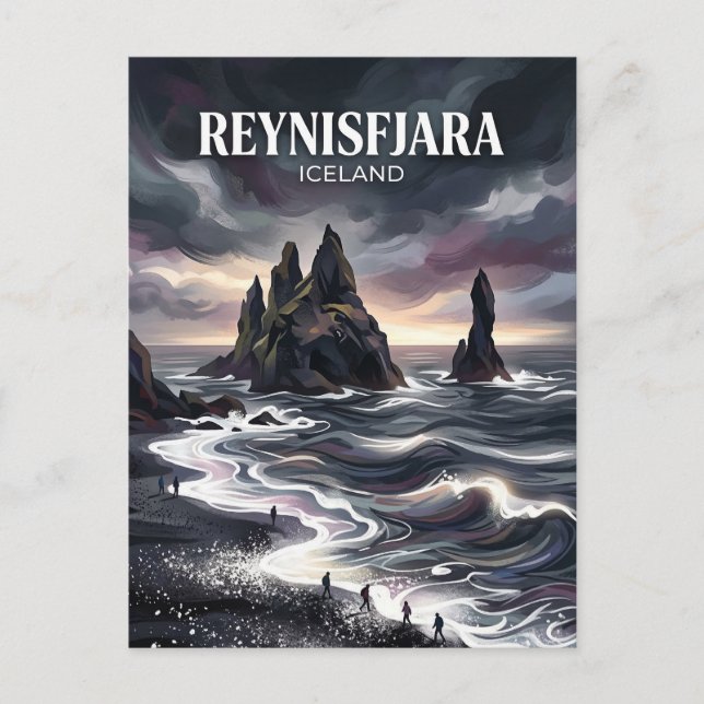 Postal Reynisfjara Islandia (Anverso)