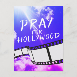 Postal Reza por Hollywood en Sky Purple