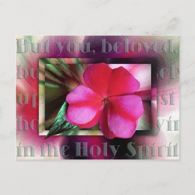 Postal Rezando en el Espíritu Santo (Anverso)