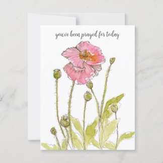 Postal Rezando Por Ti Flores Religiosas De Poppies Rosado