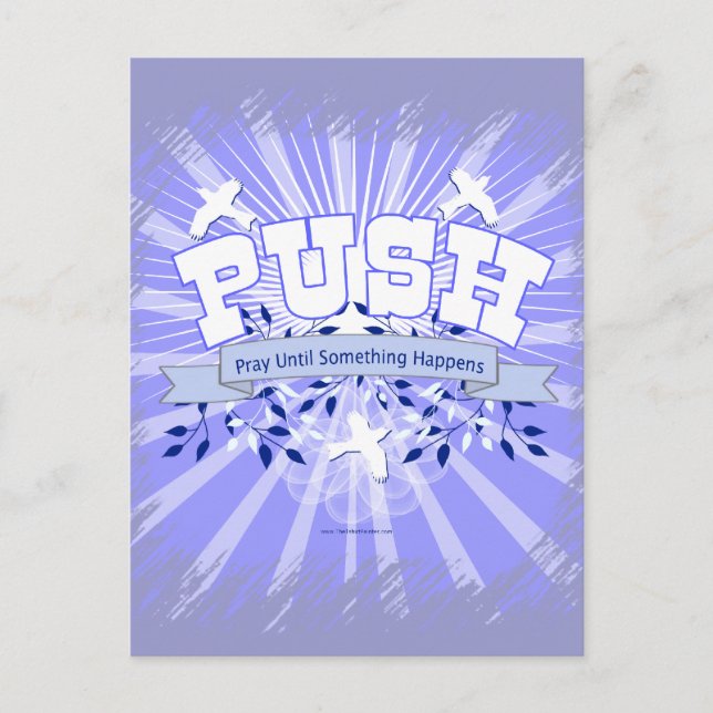 Postal Rezar hasta que algo pase (Anverso)