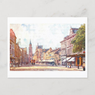 Postal Rheinstrasse vintage en Crefeld, Alemania