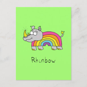 Postal Rhinbow Rhin Rainbow Postcard Green