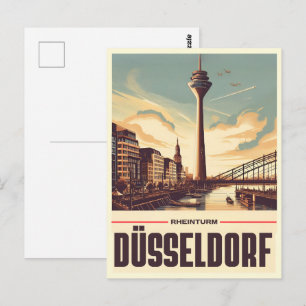Postal Rhine Tower Dusseldorf Rheinturm regalo alemán
