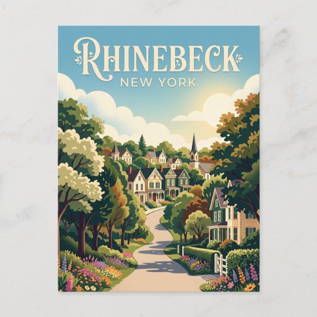 Postal Rhinebeck EE. UU. (Anverso)