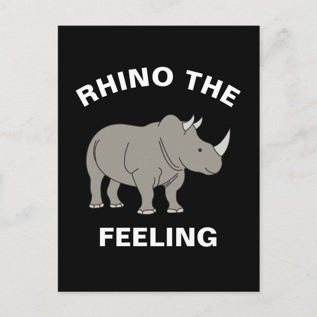 Postal Rhino El Rinoceronte De Rhinoceros Pun (Anverso)