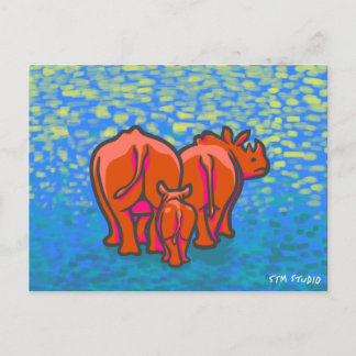 postal RHINO GRAFFITI ART