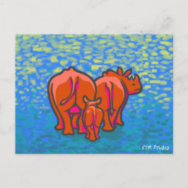 postal RHINO GRAFFITI ART