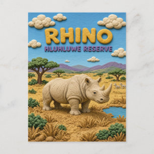 Postal Rhino Hluhluwe Reserve Moderno KlayKoo