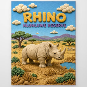 Postal Rhino Hluhluwe Reserve Moderno KlayKoo