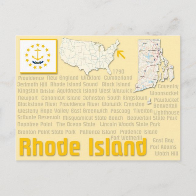 Postal "Rhode Island" (Anverso)