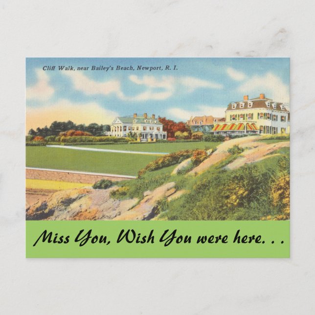 Postal Rhode Island, Cliff Walk, Newport (Anverso)