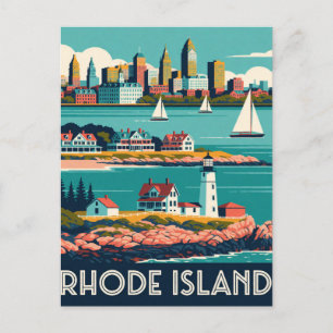 Postal Rhode Island EE. UU. Pueblos Costeros Nueva Inglat
