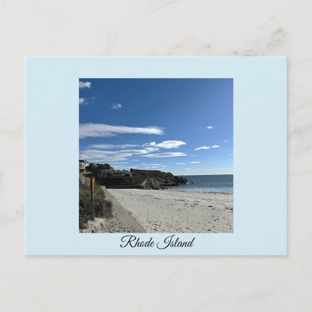 Postal Rhode Island Ocean Cliffside Postcard (Anverso)