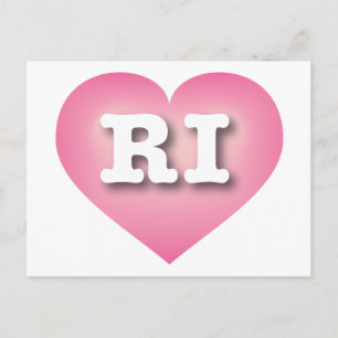 Postal Rhode Island Pink Fade Heart - Amo RI