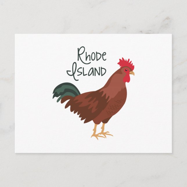 Postal Rhode Island Red Chicken State Bird (Anverso)