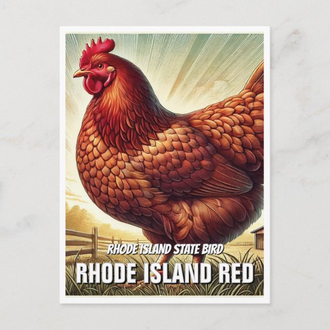 Postal Rhode Island State Bird Rhode Island Red (Anverso)