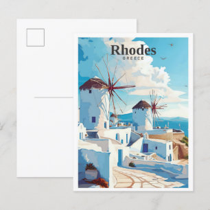 Postal Rhodes Grecia Viajes de arte