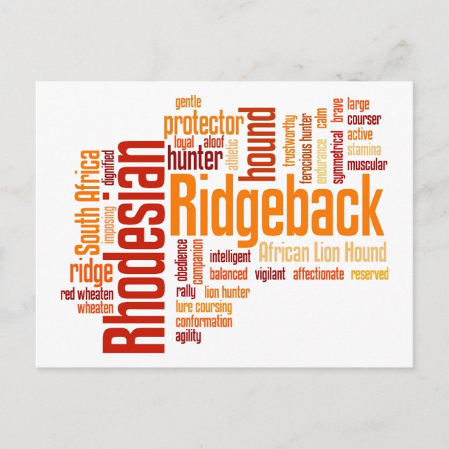 Postal Rhodesian Ridgeback (Anverso)