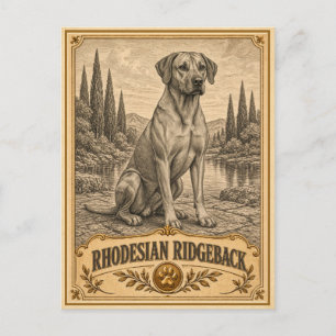 Postal Rhodesian Ridgeback, Perro de Patrimonio Antiguo