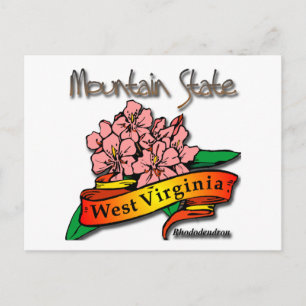 Postal Rhododendron, estado de las Montañas de Virginia O