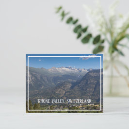 Postal Rhone Valley y Hohstock View, Suiza