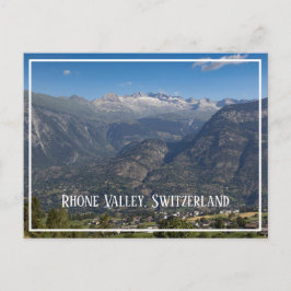Postal Rhone Valley y Hohstock View, Suiza
