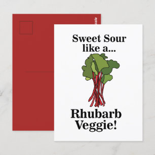 Postal Rhubarb Veggie Food Funny