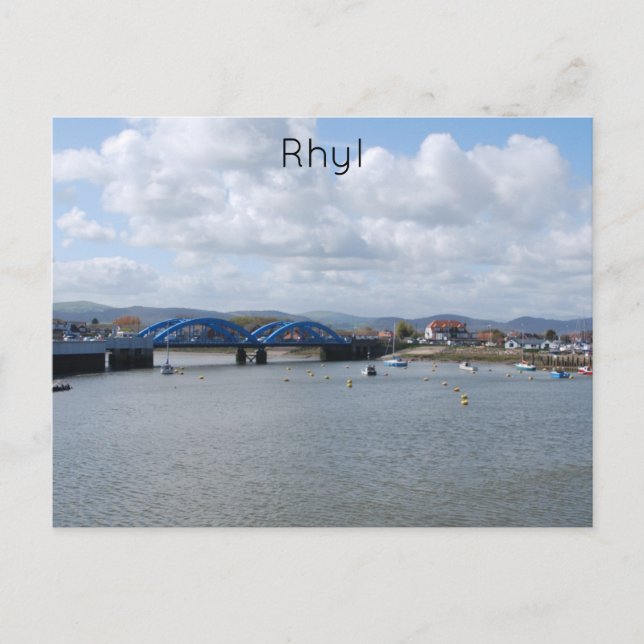 Postal Rhyl Blue Bridges (Anverso)
