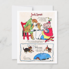Postal Rhyme de guardería - Jack Spratt, lluvia, marcha
