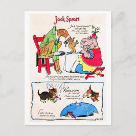 Postal Rhyme de guardería - Jack Spratt, lluvia, marcha