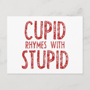 Postal Rhymes Cupido Con Estúpido
