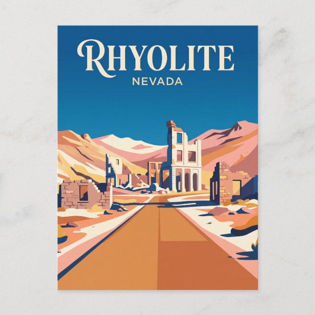 Postal Rhyolite EE. UU. (Anverso)