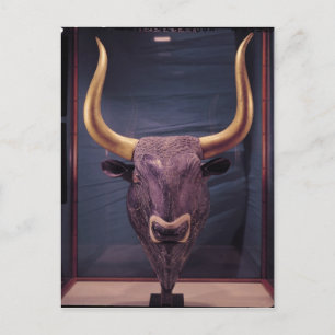 Postal Rhyton en forma de cabeza de toro,