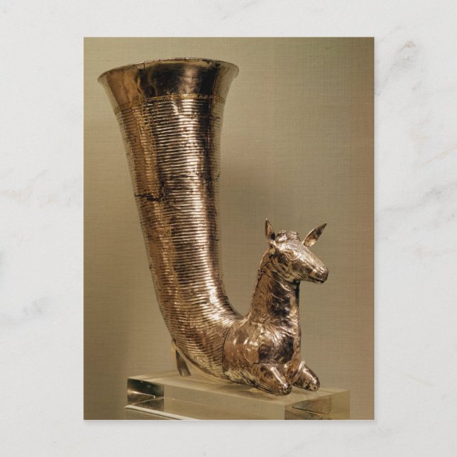 Postal Rhyton en forma de ibex, desde Irán (Anverso)
