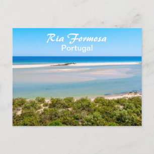 Postal Ria Formosa en el Algarve de Portugal