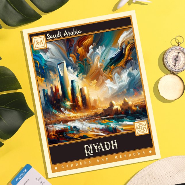 Postal Riad, Arabia Saudita | Pintura de época (Subido por el creador)
