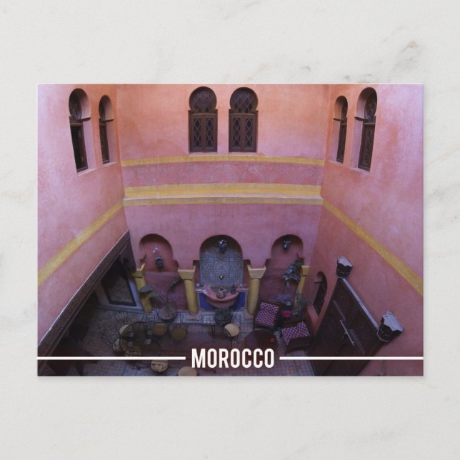 Postal Riad marroquí, Marruecos de Marrakesh (Anverso)