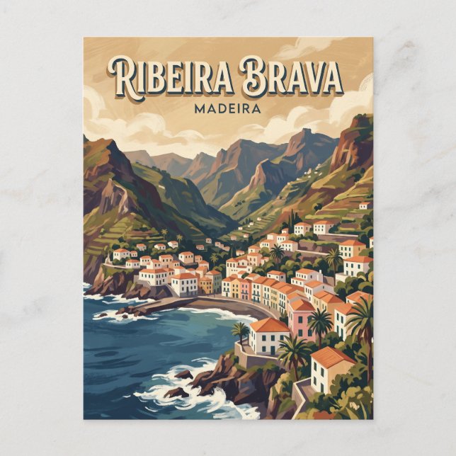 Postal Ribeira Brava Portugal (Anverso)