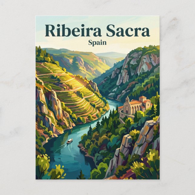 Postal Ribeira Sacra España (Anverso)