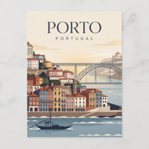Postal Ribeira waterfront Oporto Portugal