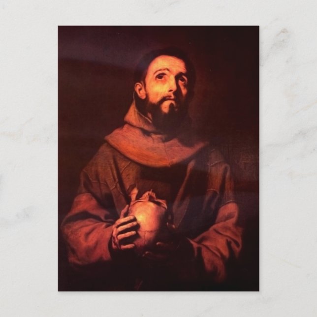 Postal ¿Ribera, Jos? de Hl. Franz von Assisi 1643 Techniq (Anverso)