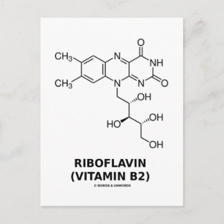 Postal Riboflavina (vitamina B2) Molécula química
