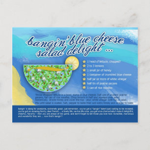 Postal Ricas recetas - ENSALADA DE QUESO AZUL DE BANGIN'