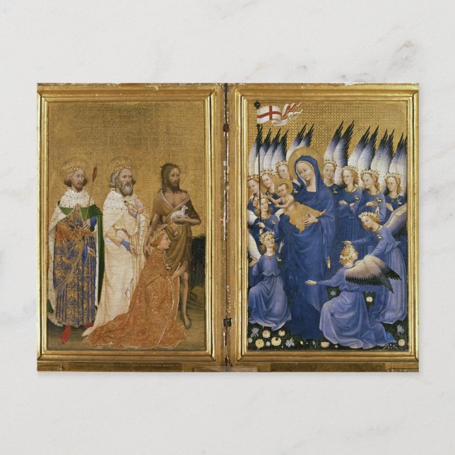Postal Richard II Presentado a la Virgen y al Niño (Anverso)