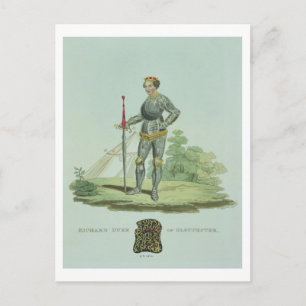 Postal Richard III (1452-85) 1470, grabado por W. Maddock