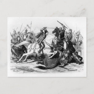 Postal Richard III en la batalla de Bosworth en 1485
