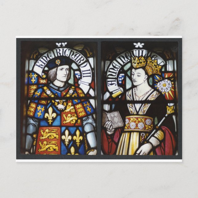 POSTAL RICHARD III Y QUEEN ANNE DE INGLATERRA (Anverso)