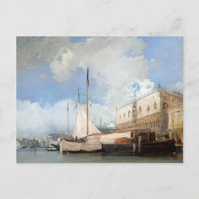Postal Richard Parkes Bonington The Doge's Palace, Veneci (Anverso)