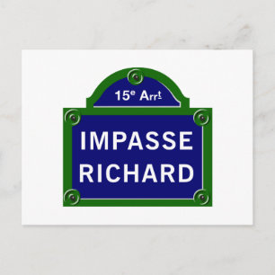Postal Richard, Rótulo Callejero de París